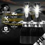 Philis Cob H4 C6 48800LM 488W Led Headlight Kit Hi/lo Turbo Bulb 6000K Car. Fixed Price $16.99.