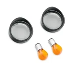 Harley-davidson 73343-09 Black Rear Turn Signal Visor Trim Ring Kit Smoked Lense. Fixed Price $34.99.