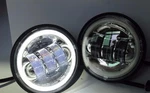 Pair 4.5" Halo Fog Lights Chrome - Harley Davidson Led Auxiliary Forward. Fixed Price $99.99.