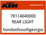 Ktm Oem Part 78114040000 Rear Light. Fixed Price $150.26.