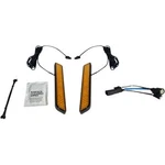 Custom Dynamics CD-FORK-SS6-AB Amber / Black Led Front Lights. Fixed Price $209.95.