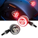 Black Motorcycle Led Bullet Turn Signals Blinker Brake Lights For Harley Bobber. Fixed Price $29.20.