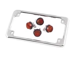 Chris Products License Plate Frames With Reflectors - Red 0602. Fixed Price $18.39.