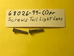 Harley 68026-99 (2) Tail Lamp Len Screws Big Twins Sportster FL,XLH1999-PRESENT. Fixed Price $11.00.