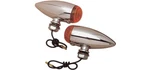 Drag Specialties Chrome 2 Pack Bullet Amber Lens Turn Signal Kit Harley Davidson. Fixed Price $46.75.