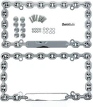 Superb Lnf Universal Chrome Mega-metal Round Chain Link Design License Plate. Fixed Price $19.99.