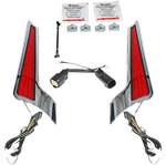 Custom Dynamics CD-FASCIA-SS6CR Led Panels Chrome W/red Lens. Fixed Price $211.95.