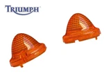X2 Genuine Triumph Scrambler Bonneville Speedmaster Rocket Arrow Glass Lens. Fixed Price $51.58.