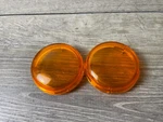 Harley Davidson Sportster Softail Turn Signal Lens Amber Set 2 Snap In. Fixed Price $9.99.