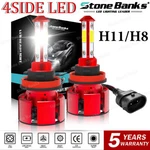 4-SIDES H11 H9 Led Headlight Super Bright Bulbs Kit 390000LM High/low Beam 6000K. Fixed Price $11.97.