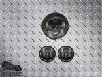 5"3/4 Led Headlight Bulb With (2) 4.5" Aux Lights Harley Davidson Daymaker Black. Fixed Price $149.99.