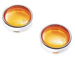 Genuine Harley Davidson Bullet Style Turn Signal Trim Ring Ember Lens 69739-01. Fixed Price $29.95.