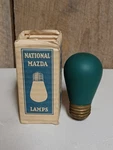 Vintage Nos Original Green National Mazda Lamp 10W 120V Light Bulb FN1432 - New. Fixed Price $18.95.