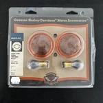 Harley-davidson Front Turn Signal Trim Ring Kit 69752-04 Amber Lenses Bulbs Only. Fixed Price $19.99.