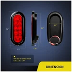 Nilight 6" Oval Red Led Tail Lights For Truck, Trailer. Fixed Price $31.99.