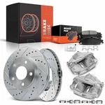 Drilled Rotor & Pad+brake Caliper For Chevrolet Malibu Oldsmobile Front. Fixed Price $249.99.