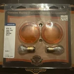 Oem Harley Davidson Multi-fit Front Turn Signal Bullet Trim Ring 69758-05 +bulbs. Fixed Price $27.50.
