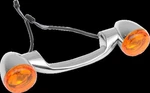 Chrome Bullet Style Rear Turn Signal Kit For Harley Touring & Heritage Softail. Fixed Price $247.47.