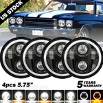 4PCS 3/4" 5.75 Projector Round Headlights Sealed Beam Halo Ring Lamp Bulbs. Fixed Price $71.88.