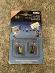 Eiko 53-BP Auto Replacement Bulbs 2W 12/14.40V Nos. Fixed Price $8.40.