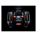 Harley Davidsons Lit Rear Saddlebag Accents Chrome + Led Spear Kuryakyn 6906. Fixed Price $127.83.