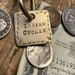Indian Cycles Chief Scout Motorcycle Brass Key Fob. Fixed Price $28.50.