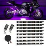 Ledglow 8PC Purple Motorcycle Neon Underglow Accent Flexible Lights Kit. Fixed Price $82.99.