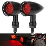 Black Motorcycle Led Brake Blinker Turn Signal Tail Light For Harley Bobber Cafe. Fixed Price $17.99.