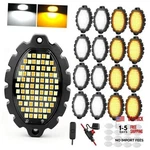 16 Metal Rock Lights, 83 Leds/pod Super Bright Pods-white+ Amber. Fixed Price $138.88.