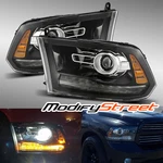 Modifystreet 09-18 Ram Truck Stock Look Projector Headlights Upgrade Jet Black. Fixed Price $268.99.