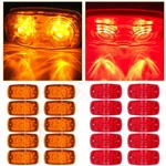 20PCS Amber+red 4" Clearance Trailer Rv Double Bullseye 12 Led Side Marker Light. Fixed Price $41.41.