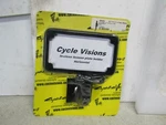 Cycle Visions In Close Mount License Plate Holder With Light Black. Fixed Price $33.24.
