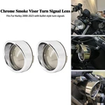 Turn Signal Light Visor Chrome Trim Smoke Lens For Harley Softail Touring. Fixed Price $9.99.