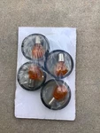 Harley Davidson Nos Tinted Marker Light Lenses Stanley Amber 1157 Bulbs Set Of 4. Fixed Price $11.99.