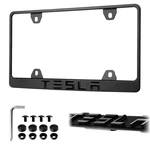 Steel License Plate Frame + Hardware Matte Black 3D Badge For Tesla X Y. Fixed Price $29.95.