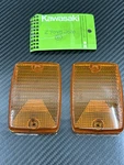 Oem Kawasaki Turn Signal Lens (2) 23048-1020 KZ1300 1979 1982 Nos. Fixed Price $50.00.