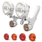 Chrome Turn Signal Led Spot Fog Light For Harley Touring 1994-UP Street Glide. Fixed Price $219.00.
