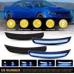 For 2015-23 Dodge Charger Smoked Dynamic Blue Led Front Rear Side Marker Lights. Fixed Price $38.94.