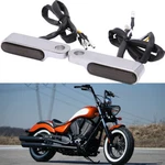 Chrome Turn Signal Flowing Amber White Lights For Victory Highball Vegas 8. Fixed Price $16.94.