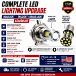 Ultra Led Headlight + Brake Combo For Honda Hawk Gt NT650 1991 Brightn. Fixed Price $20.99.