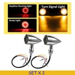 4PCS Motorcycle Chrome Bullet Turn Signal Light Amber&red Lamp Indicators 10MM. Fixed Price $46.91.