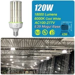 Led Corn Bulb 120W Commercial Warehouse Parking Lot Street Area Lighting. Fixed Price $59.51.
