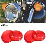 4PCS Turn Signal Light Lens Covers Front Rear For Harley Dyna Street Glide Red. Fixed Price $15.49.