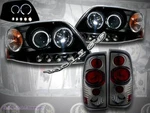 8/1997-2003 Ford F150 Projector Headlights Black Twin Halo Led & Smk Tail. Fixed Price $193.99.