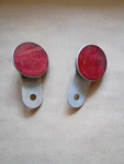 Nos Lucas Reflector Pair W/mounts Triumph Bsa Norton Enfield Guzzi 575189. Fixed Price $85.00.