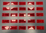 25 Pack- Pm Peterson Red Rectangular Quick-mount Reflector B483R 3/8" X 1/8". Fixed Price $19.99.