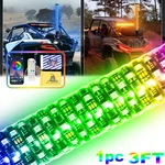 3FT Thick Rgb Led Spiral Fat Whip Light Antenna For Atv Utv Can Am Polaris Rzr. Fixed Price $89.99.