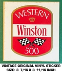 Western Winston 500 - Vintage Original Vinyl Decal Sticker Nascar Racing. Fixed Price $5.87.