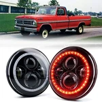 For F-100 F100 1969-19797'' Led Headlights Red Angel Eye Halo Drl Turn. Fixed Price $89.99.
