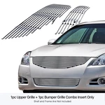 Fits 2010-2012 Nissan Altima Sedan Stainless Billet Grille Insert Combo. Fixed Price $76.99.